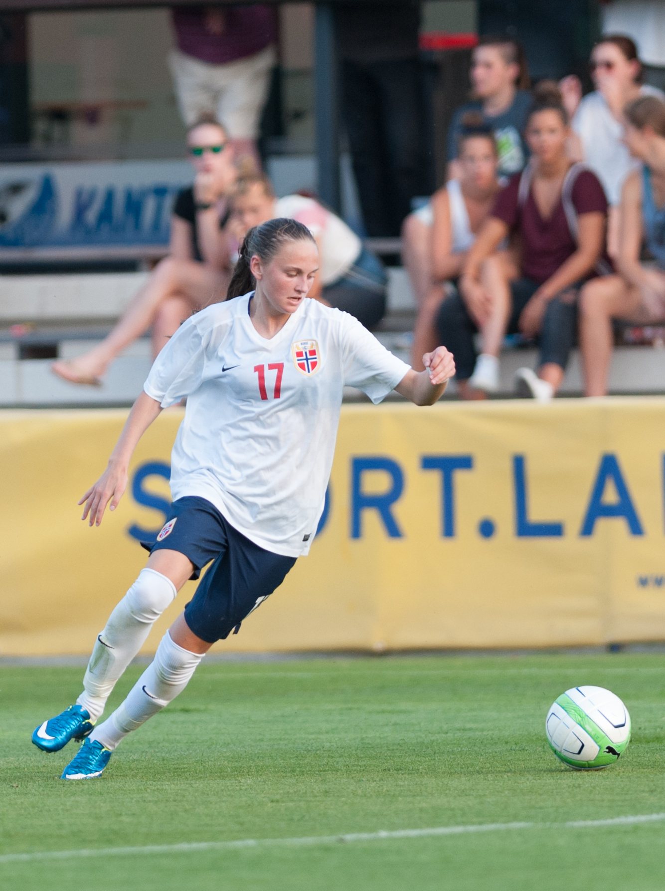 Frauenfußball U19 Testspiel Österreich - Norwegen am 12. August 2015 in Bad Erlach: Vilde Hasund