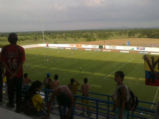 Estadio Municipal de Montería durante el encuentro Jaguares vs. Atlético Bucaramanga, décimo octava fecha del torneo Finalización, campeonato de Primera B 2013 de Colombia.