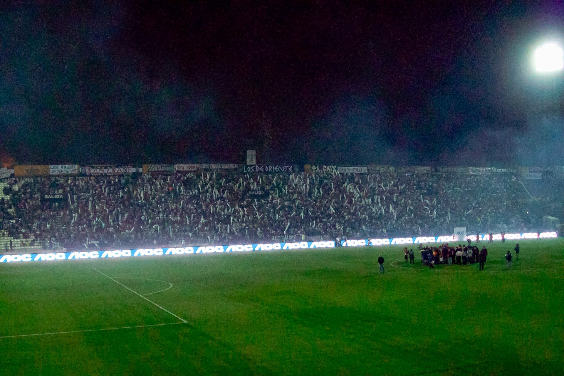 Inauguration of the advertising panels of the Alejandro Villanueva Stadium before the match between Alianza Lima and Universidad San Martín.