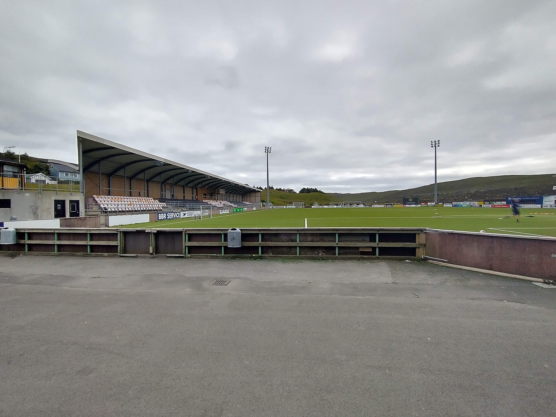 Het Við Løkin stadion van NSÍ in Runavík, Faeröer eilanden.