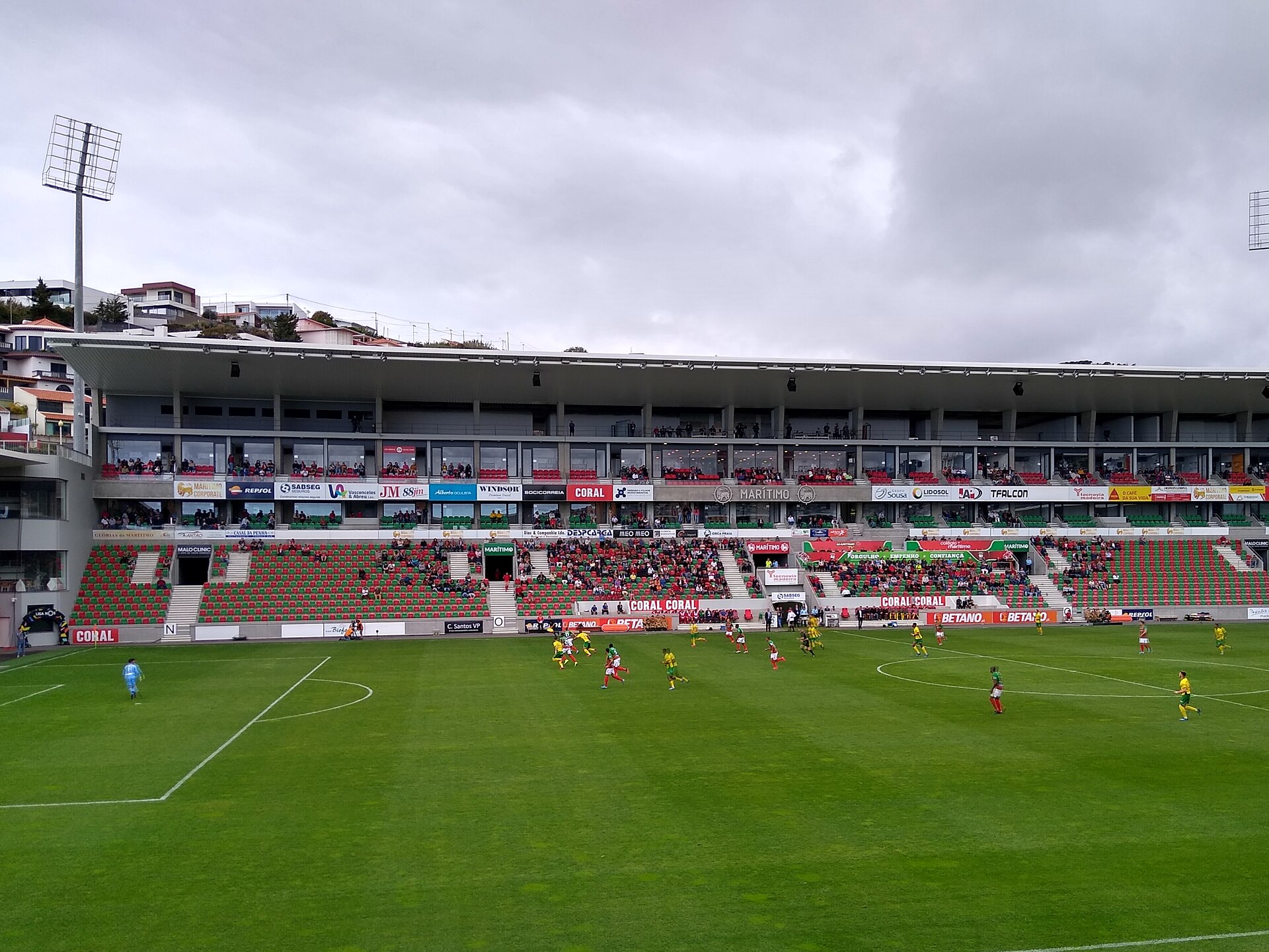 Old Stadium of Barreiros (nowadays designed Stadium of Marítimo) in 2020 between a game of Marítimo and Paços de Ferreira