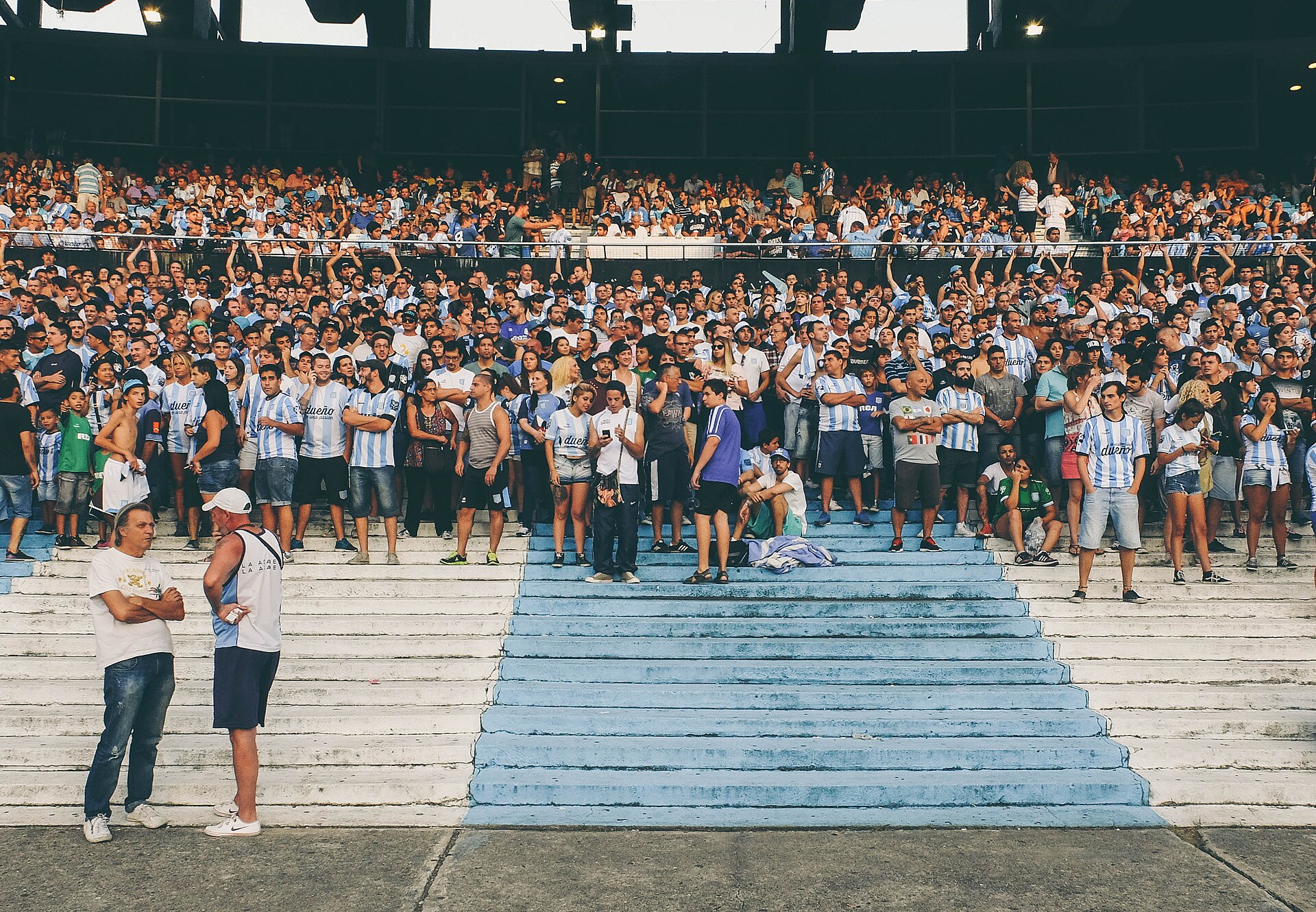 ImAgen correspondiente al partido entre Racing Club y Boca Juniors disputado el 28 de febrero de 2016 en el estadio Presidente Perón de Avellaneda.