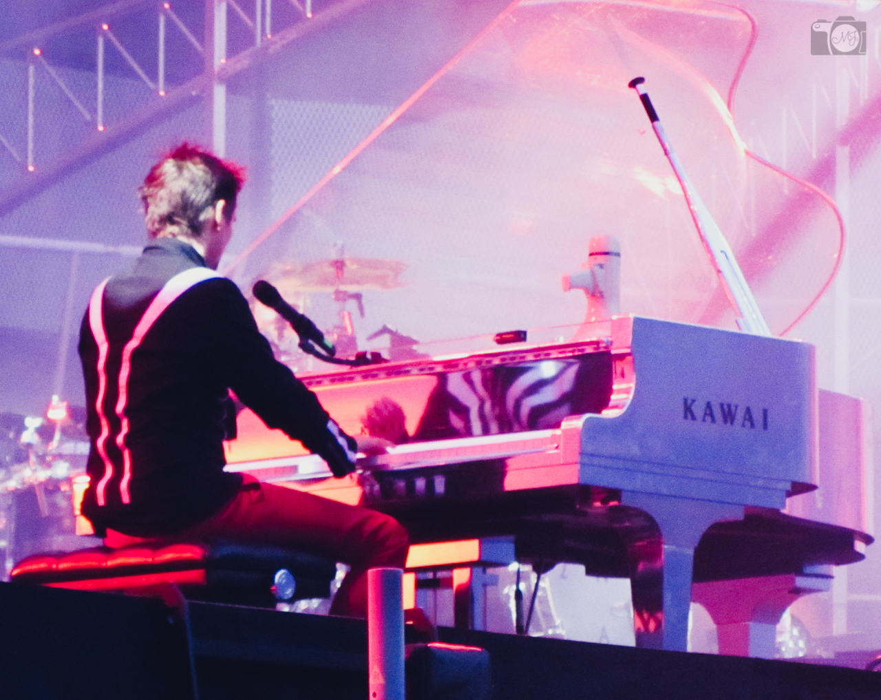 Muse 2013 Stadium Tour, London, Emirates Stadium 26th May, Matt Bellamy on Piano 1