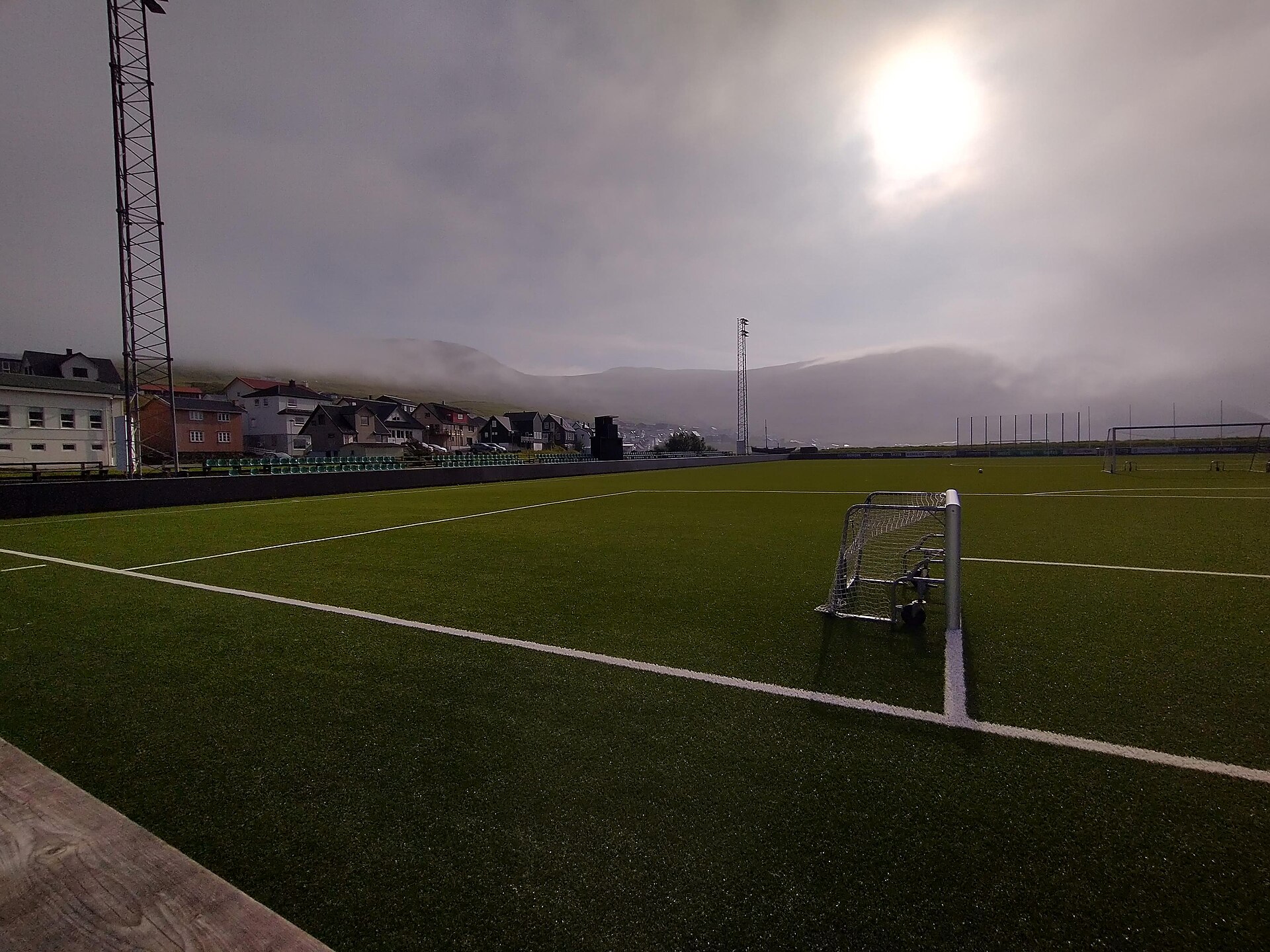 Het á Dungasandi stadion van 07 Vestur in Sørvágur, Faeröer eilanden.