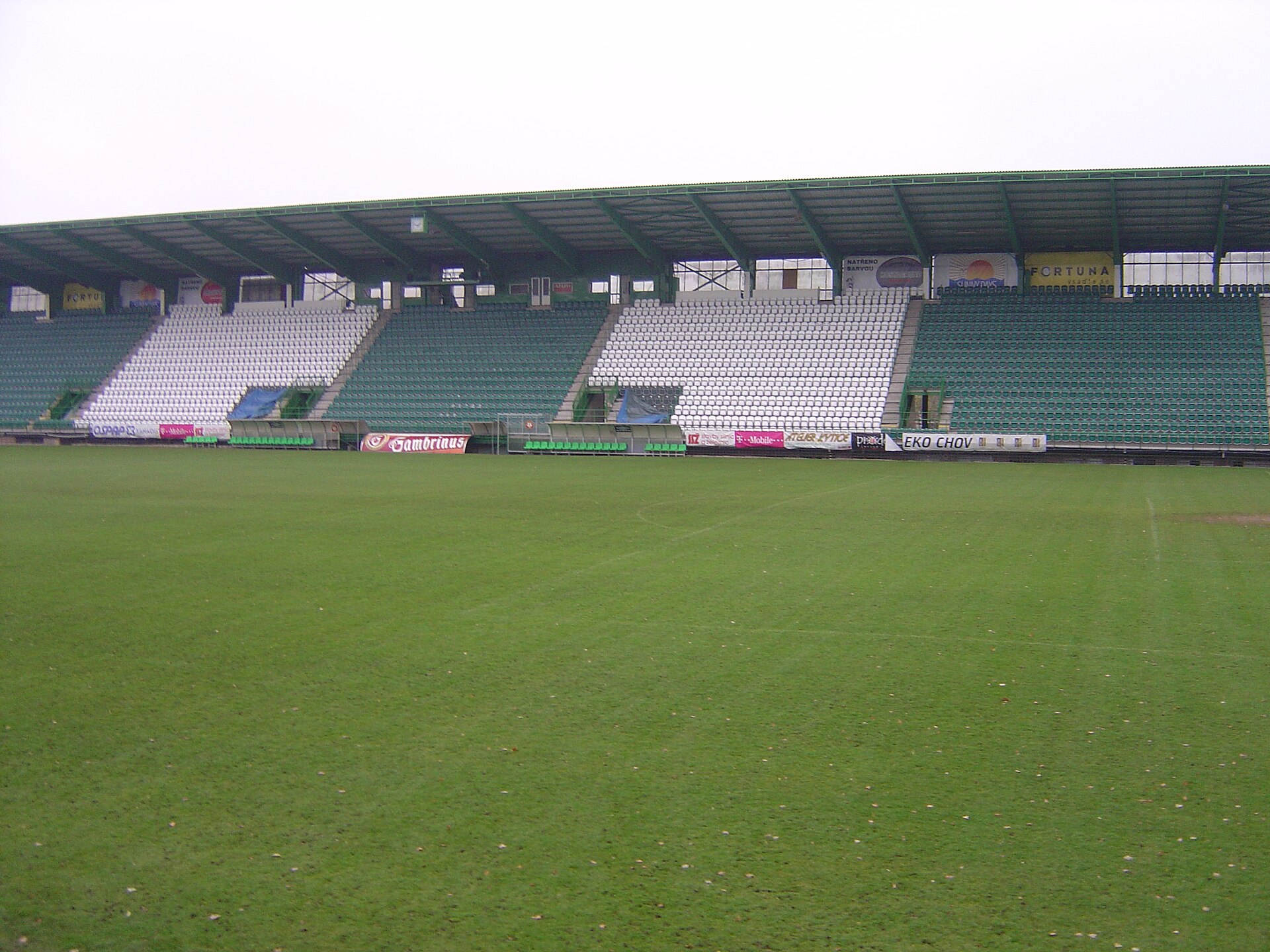 Main Stand at Ďolíček Stadium, Prague, Czech Republic