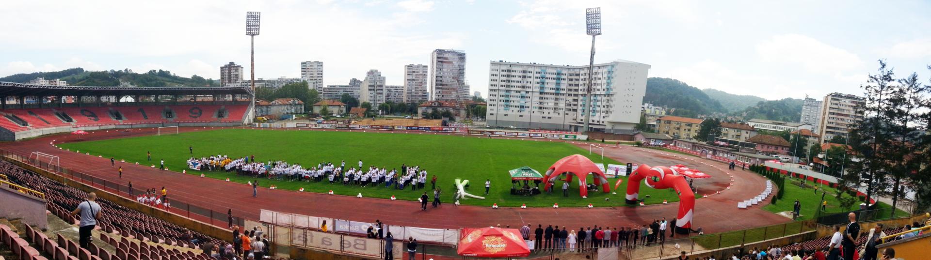 The stadium of FK Sloboda Tuzla.