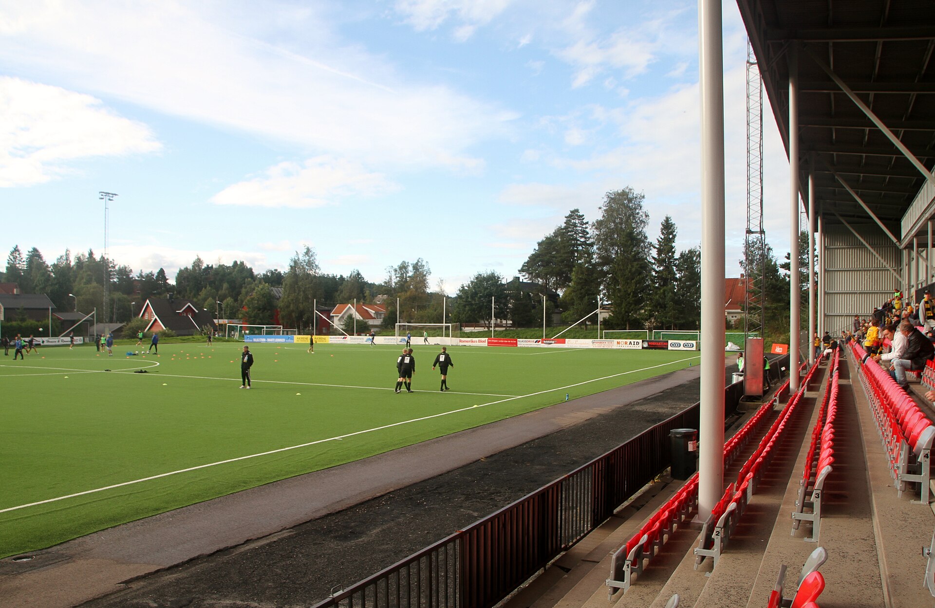 Strømmen stadium in Skedsmo municipality, Akershus, Norway. The stadium takes c 2000 spectators.