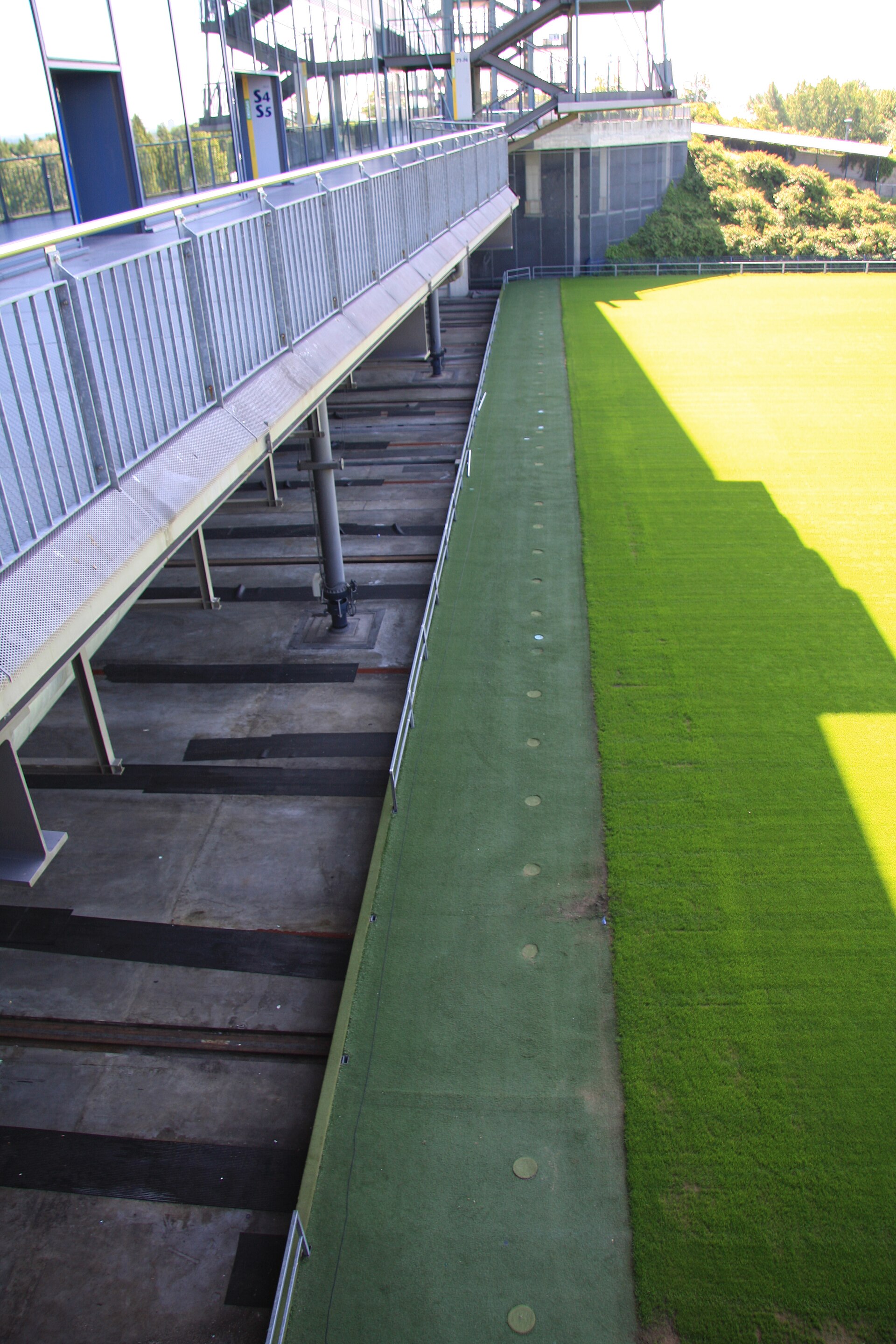 Arena AufSchalke , the slide out pitch outside the stadium unterneath the southern block