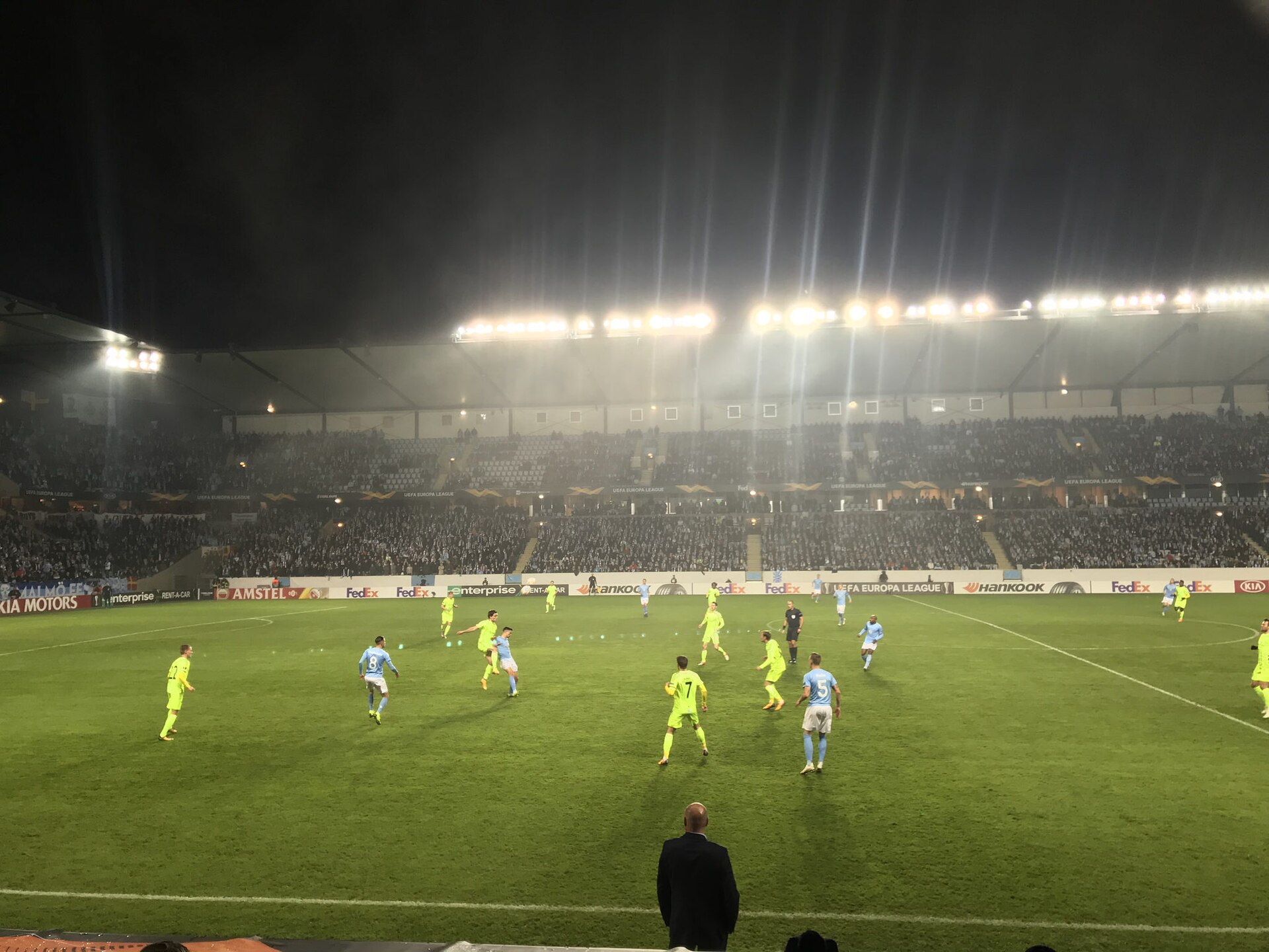 Match mellan Malmö FF och Sarpsborg 08 på Stadion i Malmö i Uefa Europa League 2018/19
