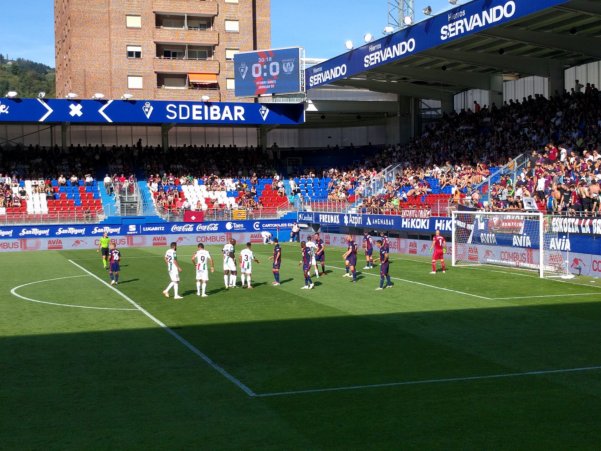 Match of Primera División, LaLiga 2018-19, SD Éibar 1:0 CD Leganés, Ipurúa
