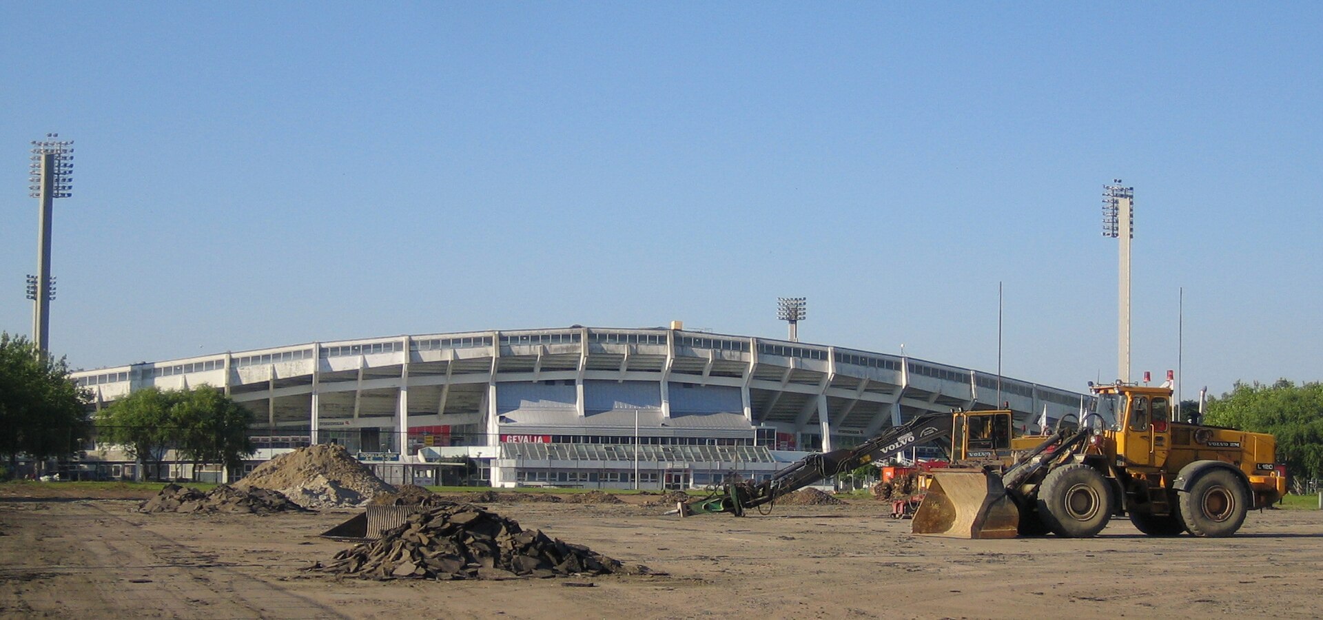 Initial work performed at the building site of the new Malmö Stadion.