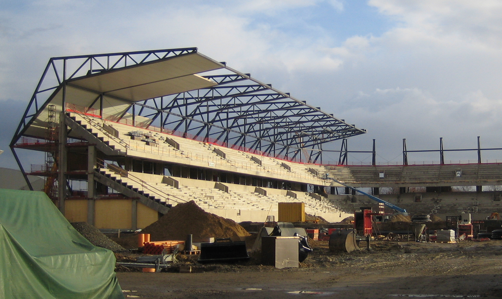 The new Malmö stadion, building in progress.