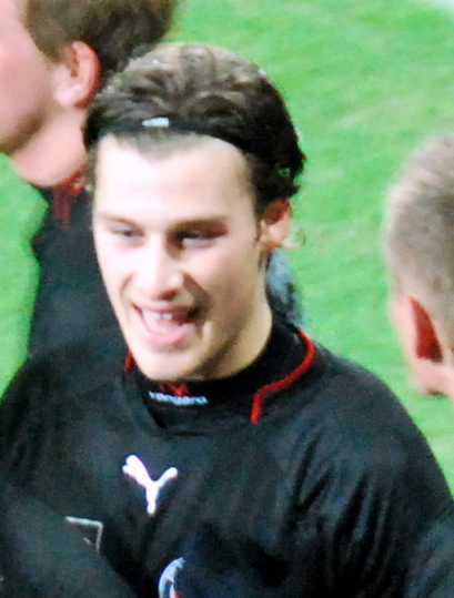 Fodboldspilleren Erik Sviatchenko fra FC Midtjylland . Her i en superligakamp mod AC Horsens på MCH Arena i Herning.