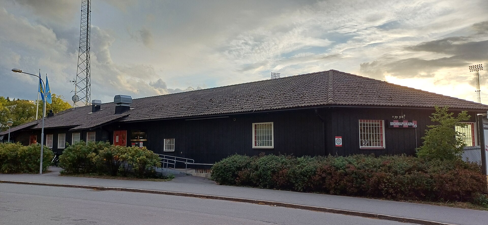 BP:s klubbhus vid Grimsta IP i Grimsta i västra Stockholm
