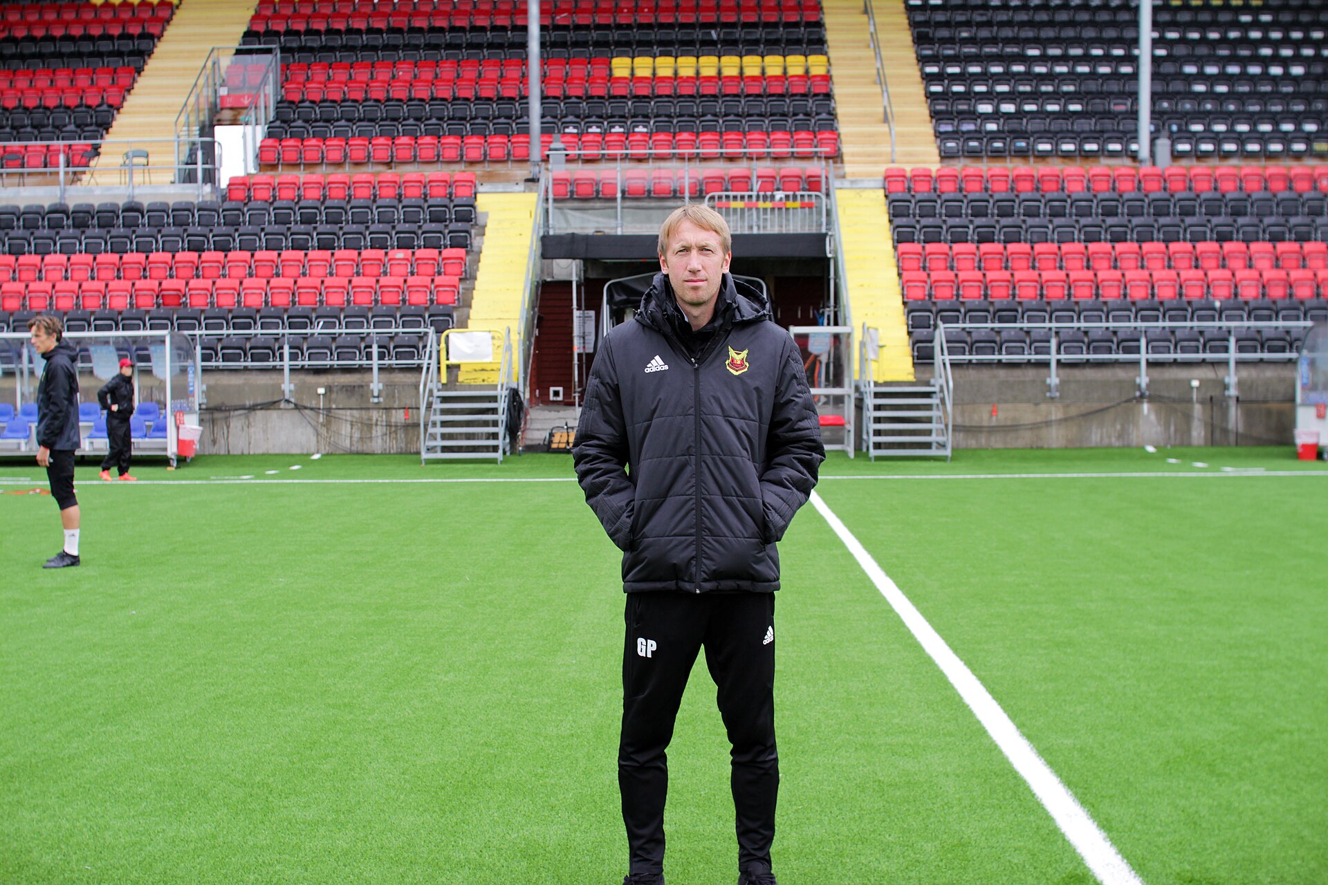 Graham Potter at Östersunds FKs stadium Jämtkraft Arena.