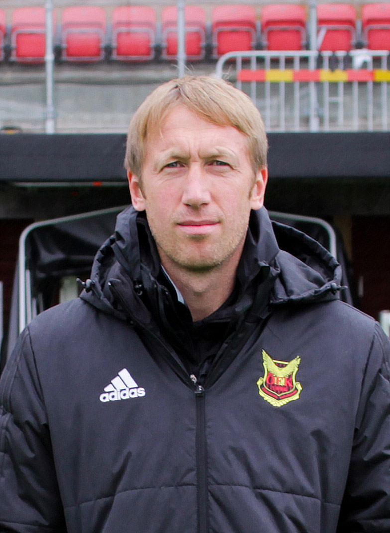 Graham Potter at Östersunds FKs stadium Jämtkraft Arena.