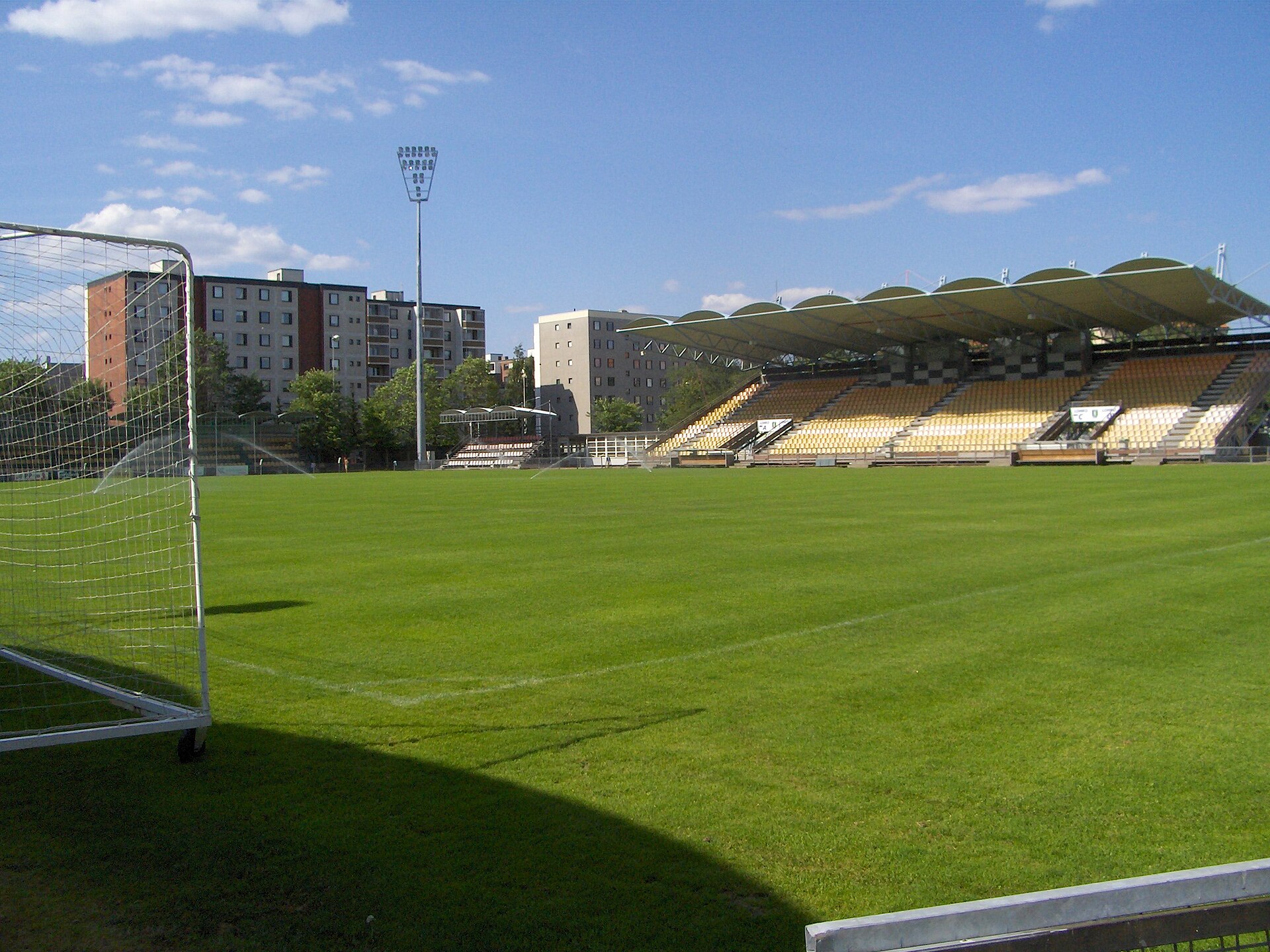 Tammela football stadium in Tampere, Finland