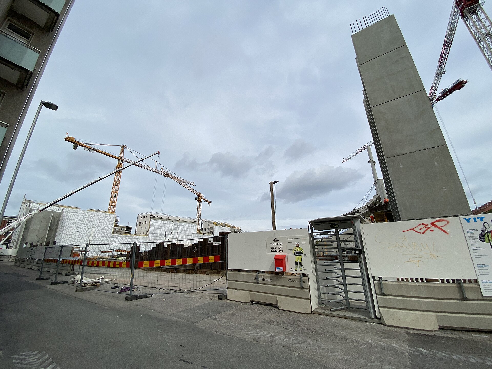 Obras de renovación do estadio de Tammela, Tampere.