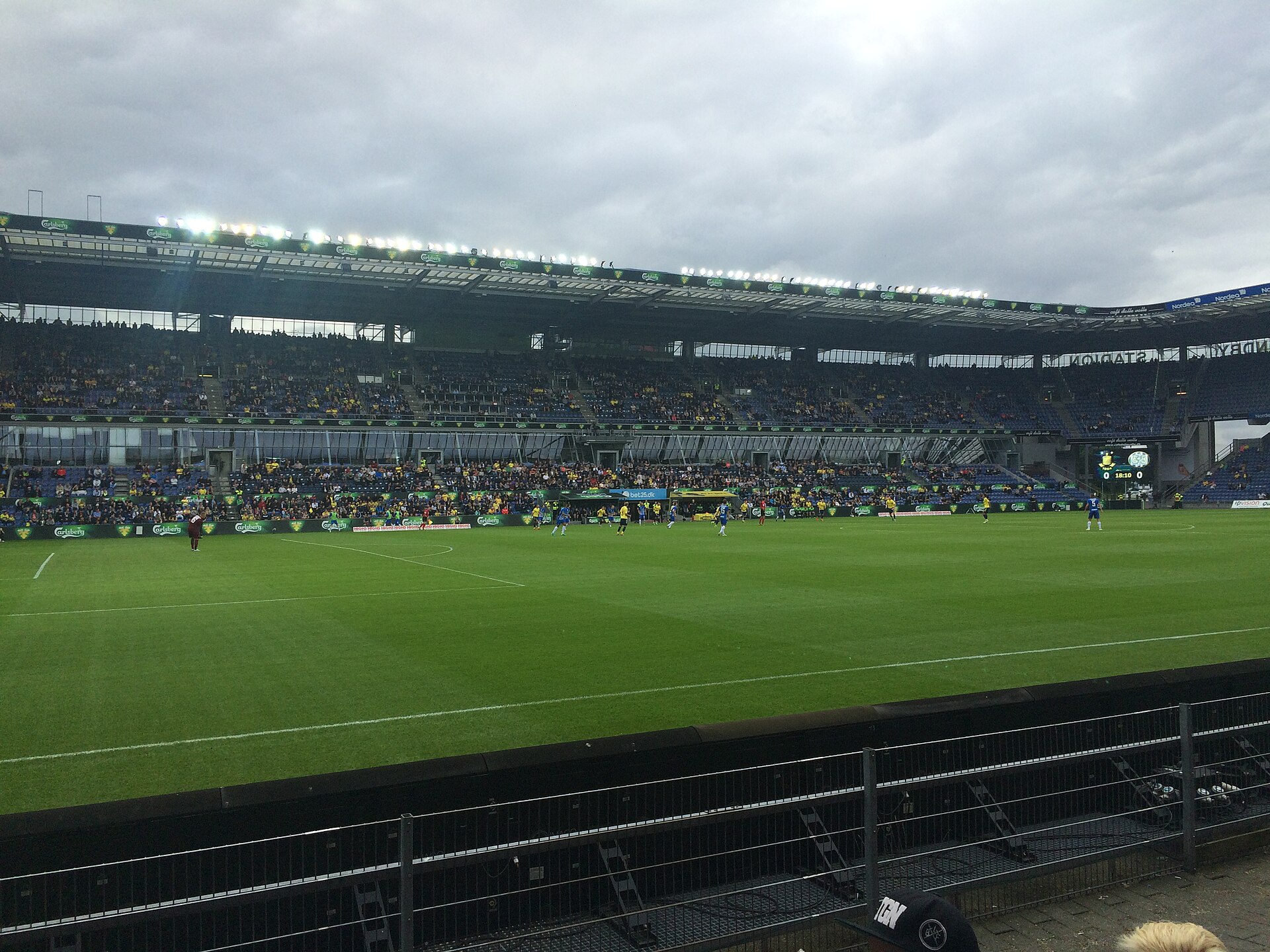 View of Brøndby Stadium from inside in July 2016