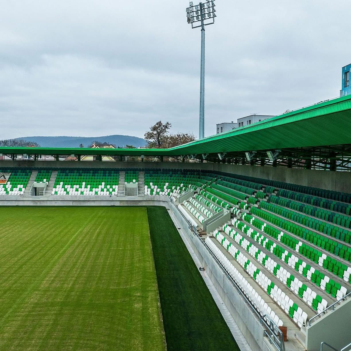 Football Stadium in Prešov, Slovakia.