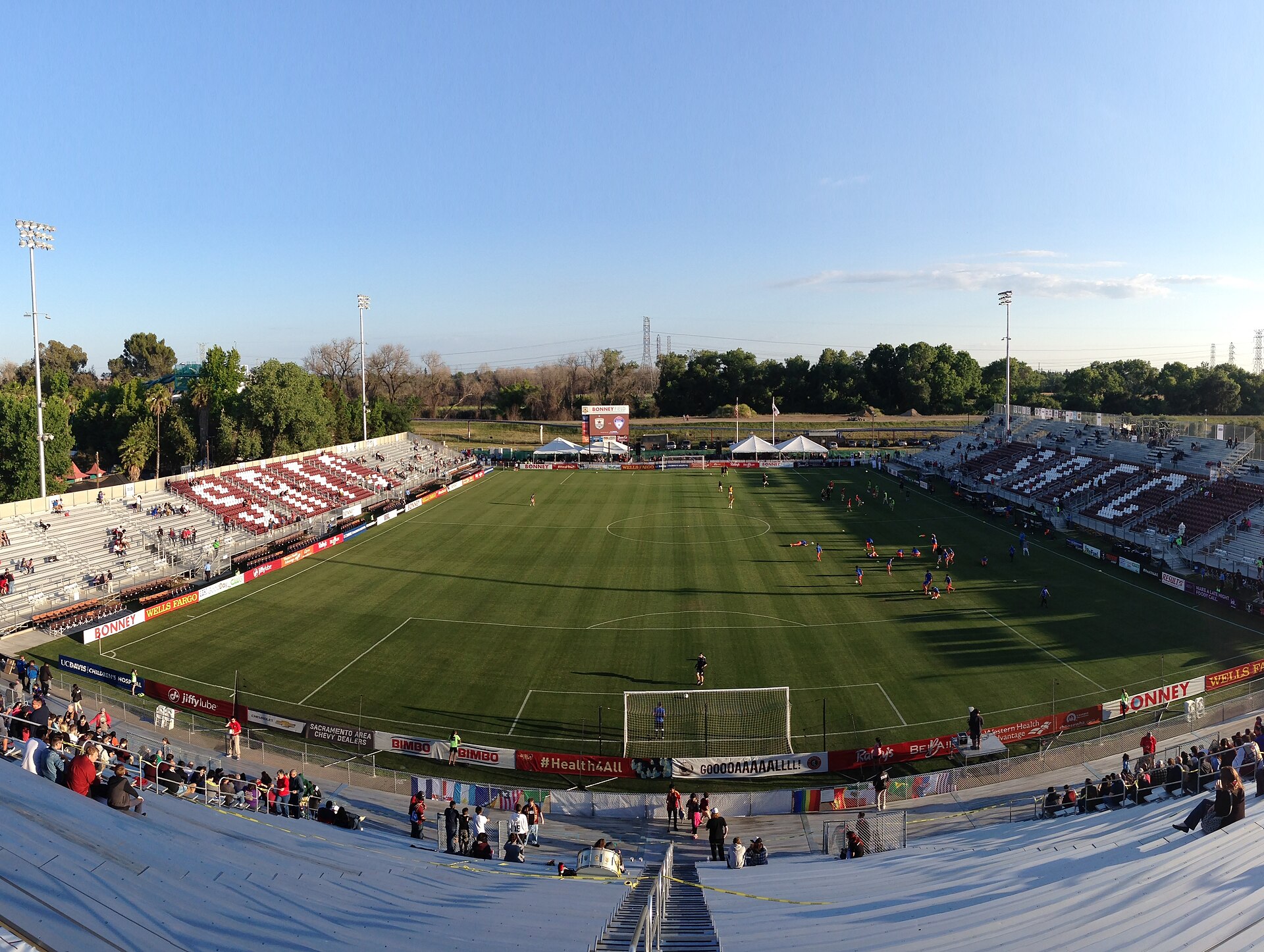 Bonney Field prior to a 2015 US Open Cup Second Round match between Sacramento Republic FC and Sonoma County Sol from on top of the north end bleachers.