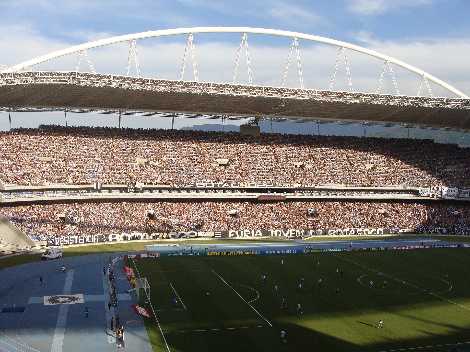 Nilton Santos stadium, soccer game between Botafogo 2x2 Avaí, 2009, Rio de Janeiro