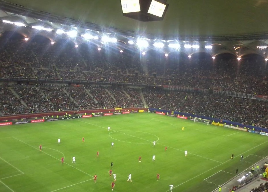 Steaua Bucharest, host at Arena Națională against Dinamo Bucharest. Elevated view