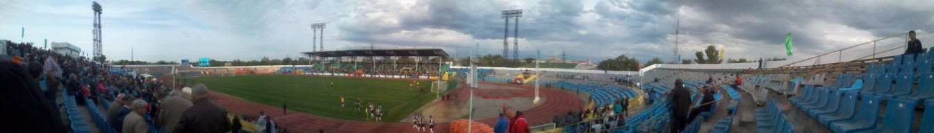 Панорама стадиона «Шахтёр» в Караганде