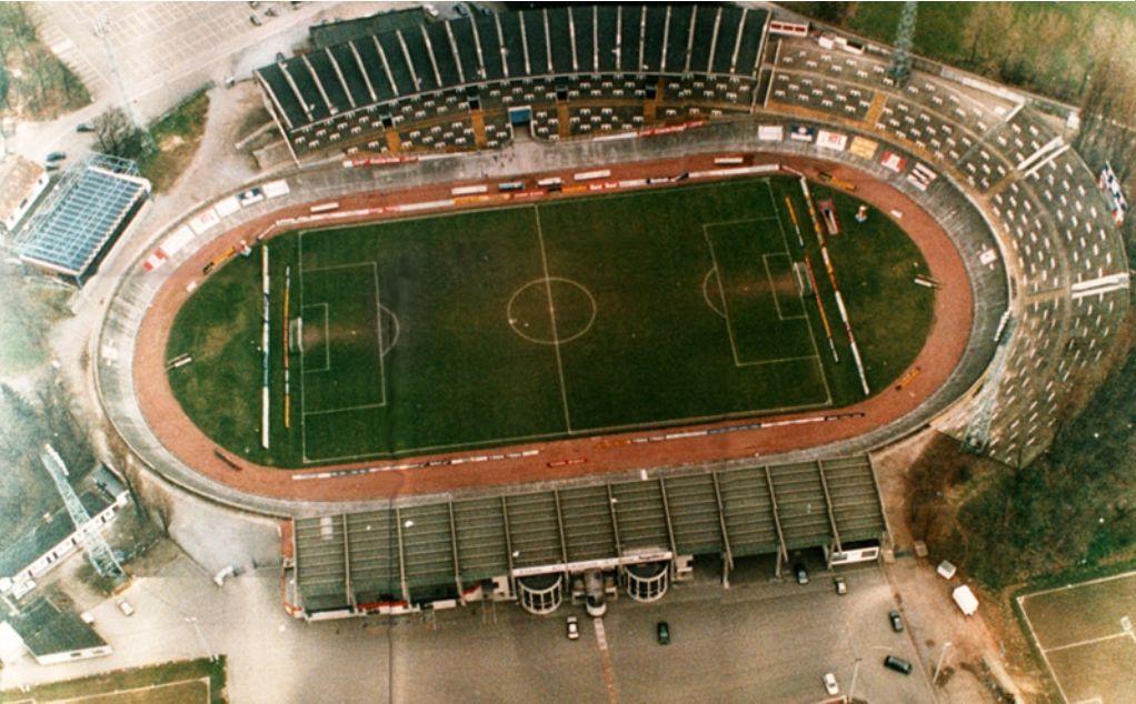Vu aérienne du Stade Vélodrome de Rocourt
