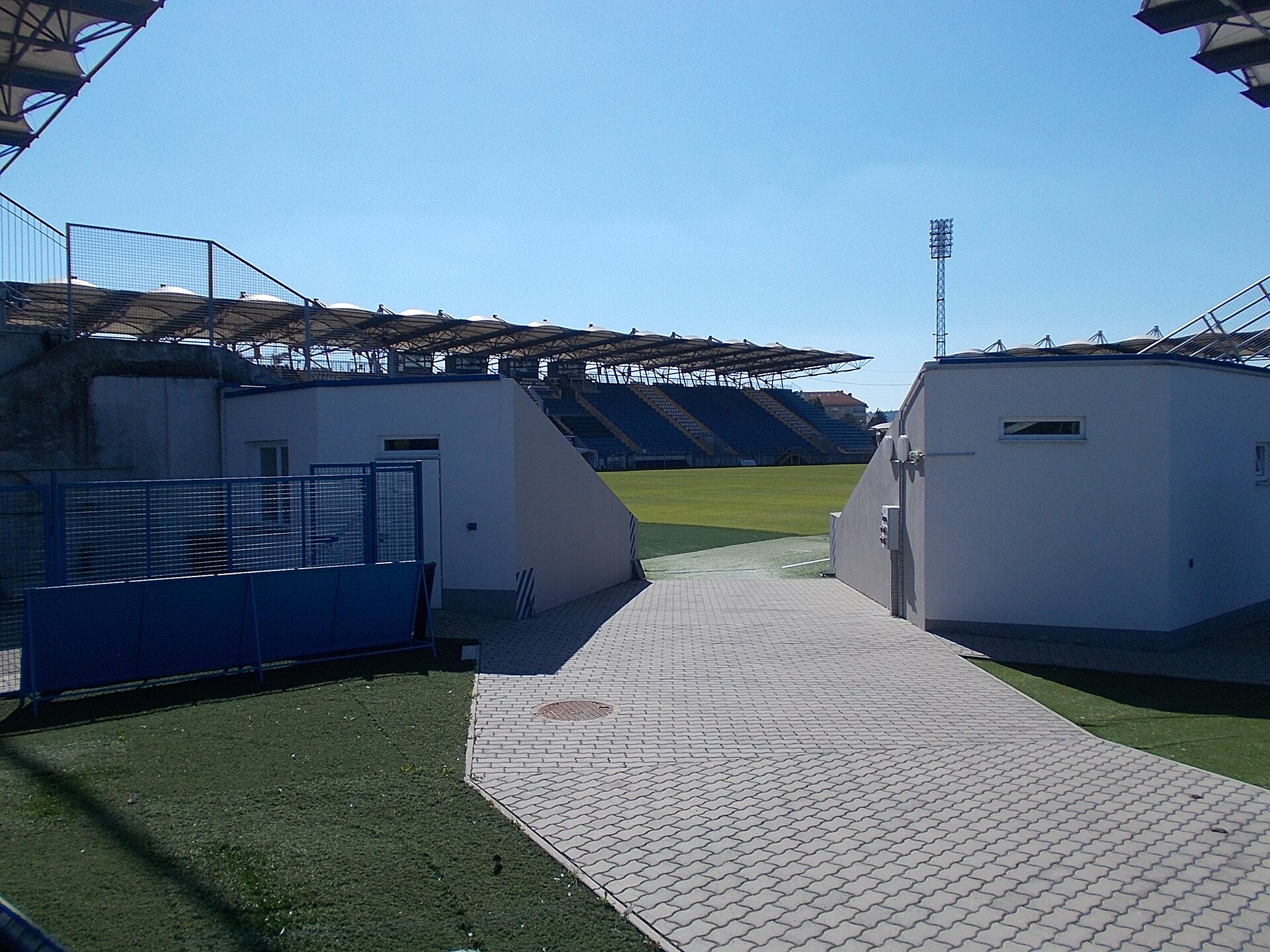 : ZTE Arena, Gate 4 or Guests gate. Opposite the Southern Grandstand in the middle is the VIP sector - Október 6. Square, Zalaegerszeg , Zala County , Hungary .