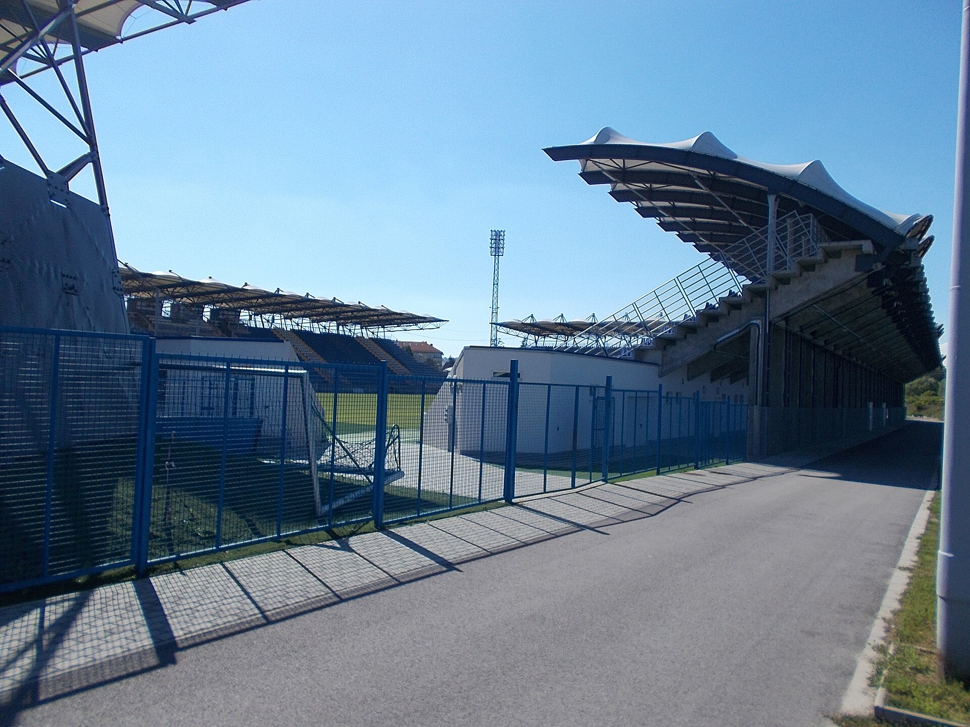 : ZTE Arena, Gate 4 or Guests gate. Opposite the Southern Grandstand in the middle is the VIP sector On right the Northern Grandstand - Október 6. Square, Zalaegerszeg , Zala County , Hungary