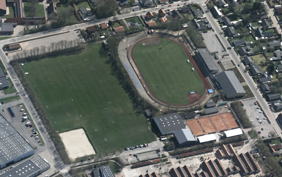Overview of the main facilities of Holstebro Idrætspark