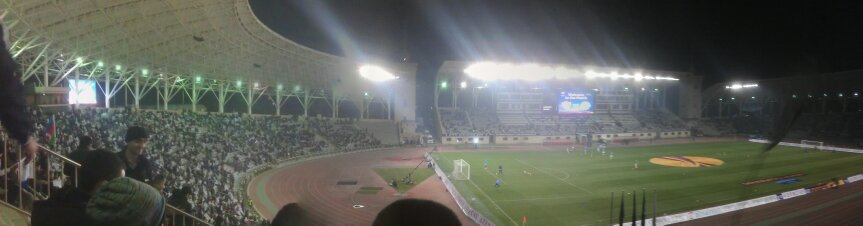 Fans of Qarabağ, Qarabağ Ağdam (Azerbaijan) - Dnipro Dnipropetrovsk (Ukraine), 06.11.2014, UEFA Europa League, Tofiq Bahramov Republic Stadium, Baku