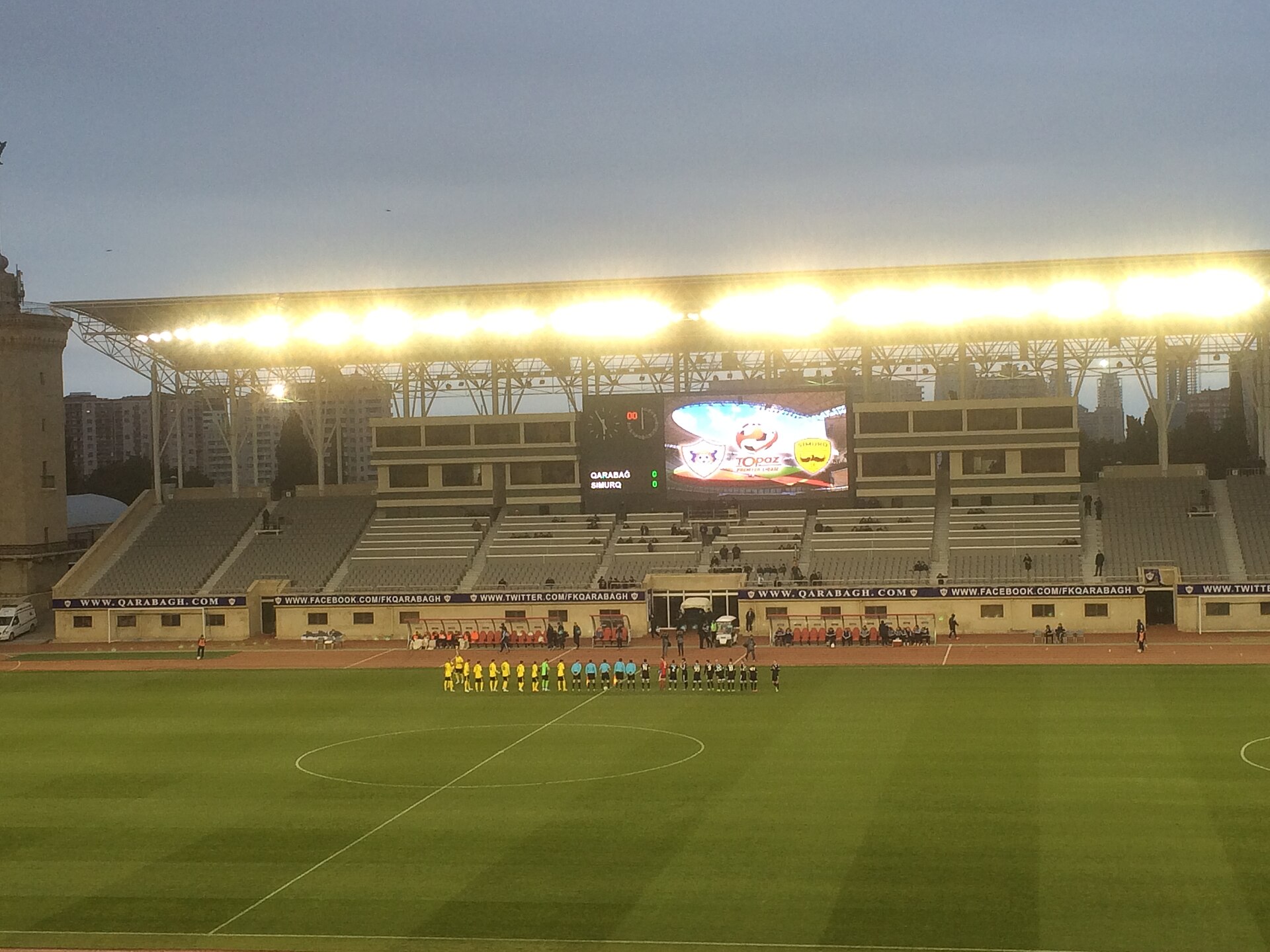 Qarabağ - Simurq match, Tofiq Bahramov stadium, Baku, Azerbaijan