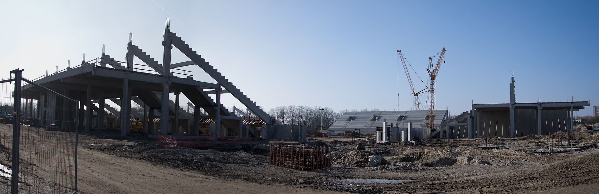 De Ghelamco-Arena in opbouw te Gent, België