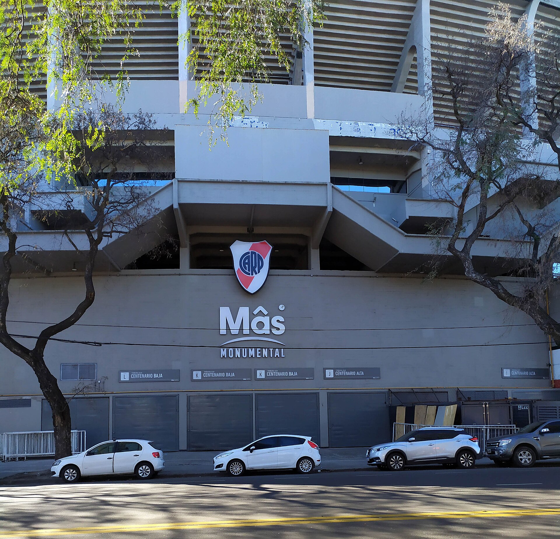 facade of the River Plate stadium