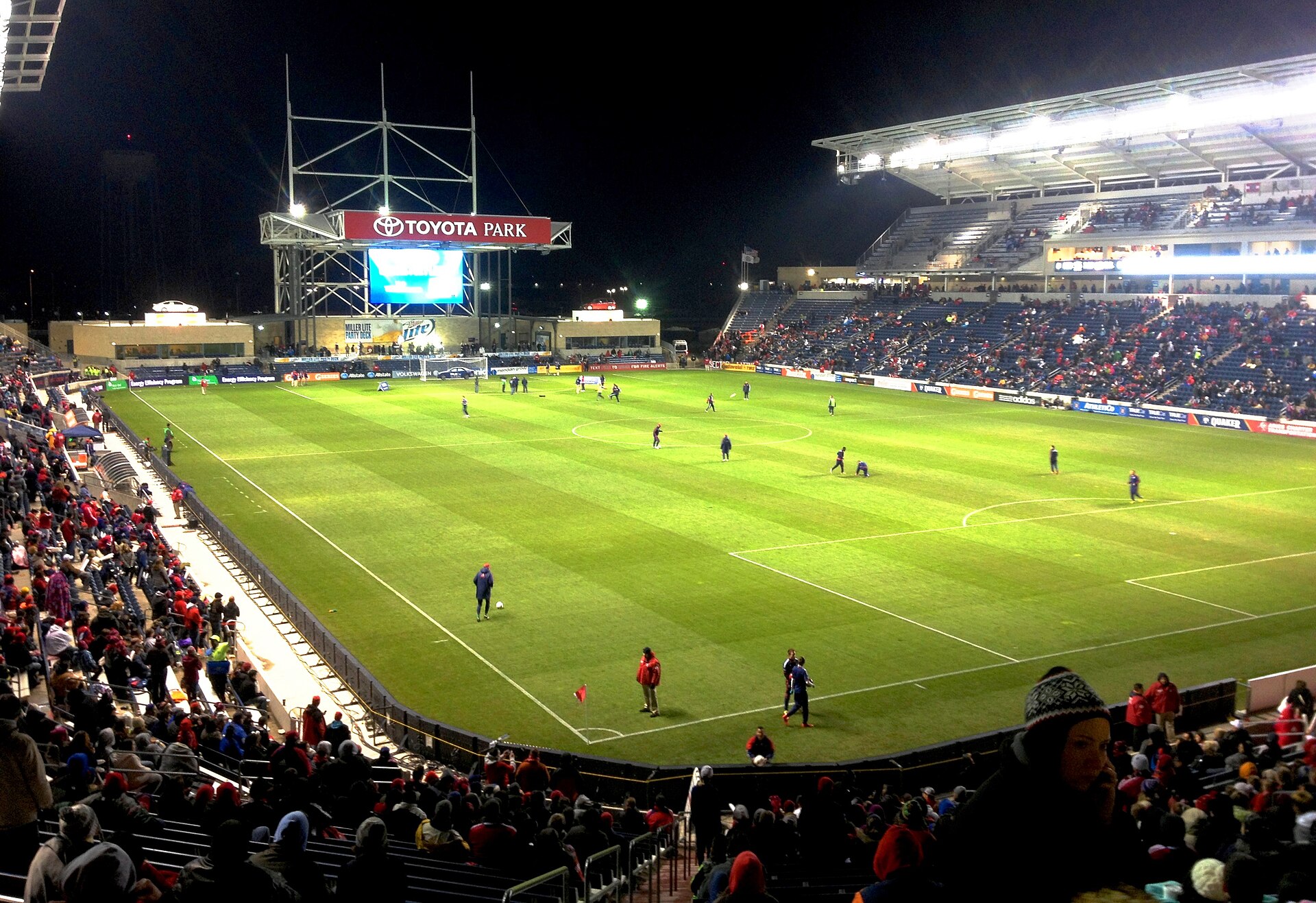 Toyota Park during the halftime of the Chicago Fire vs New England Revolution MLS regular season match on March 9, 2013