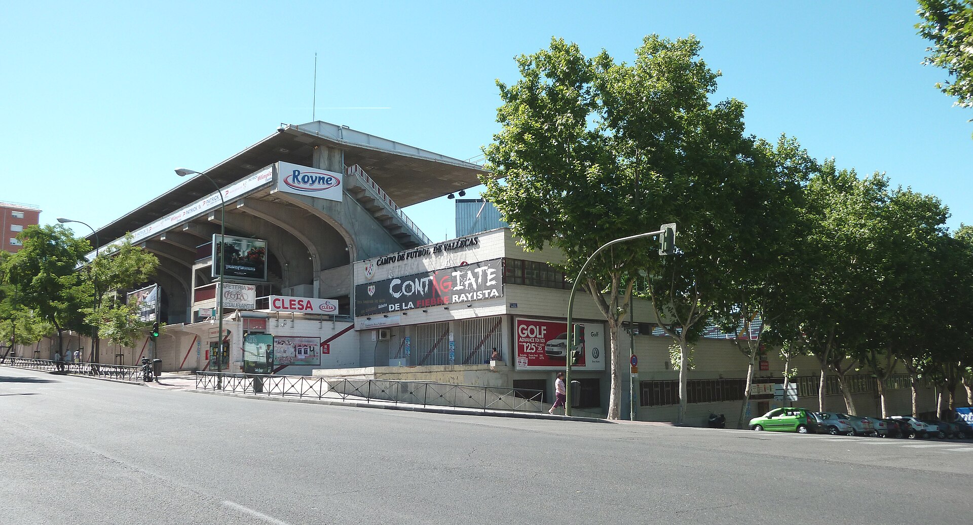 View of Teresa Rivero Stadium in Madrid ( Spain ).
