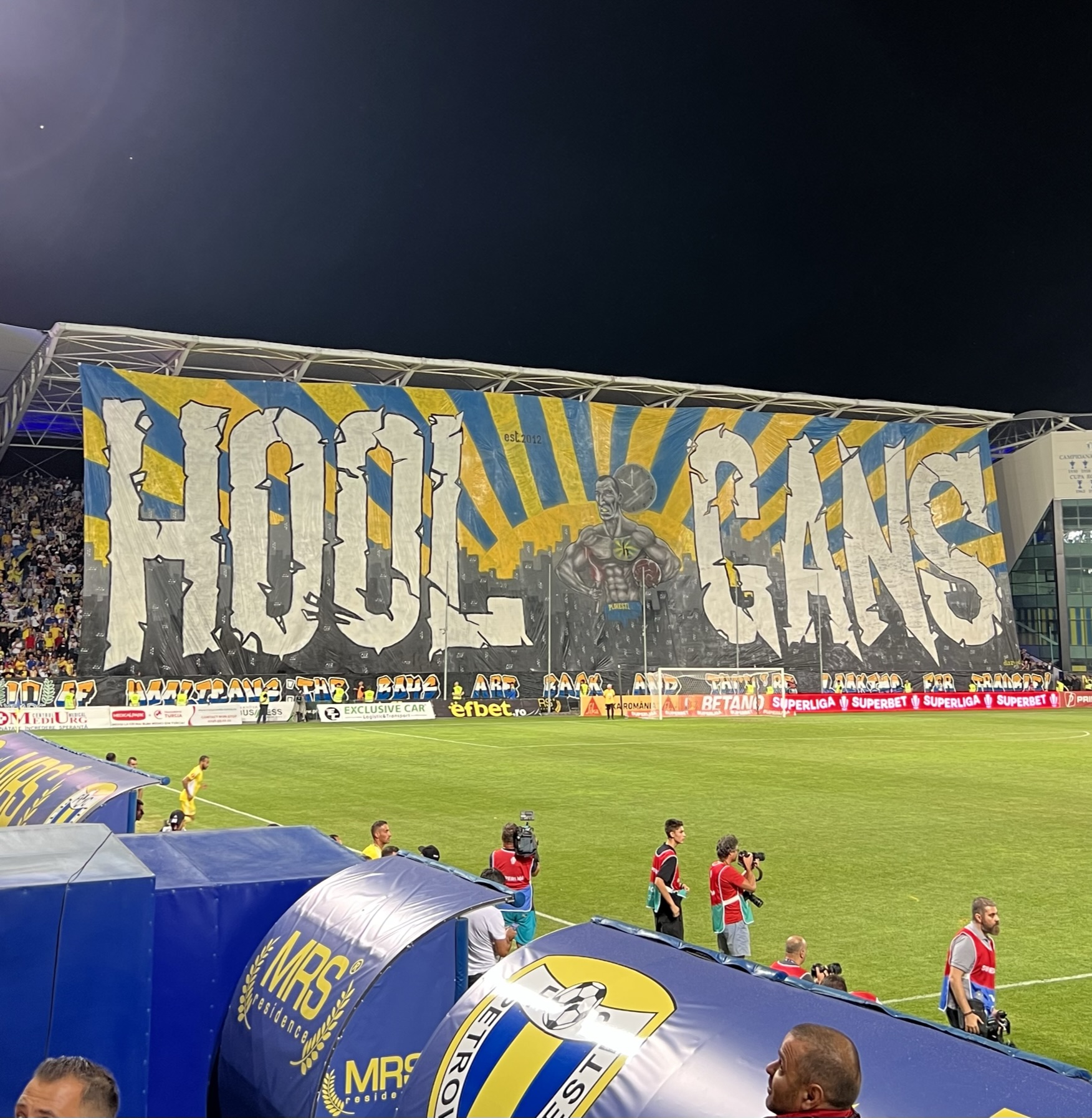 Petrolul Ploiești versus Rapid București in the Liga I , on 13 August 2022.