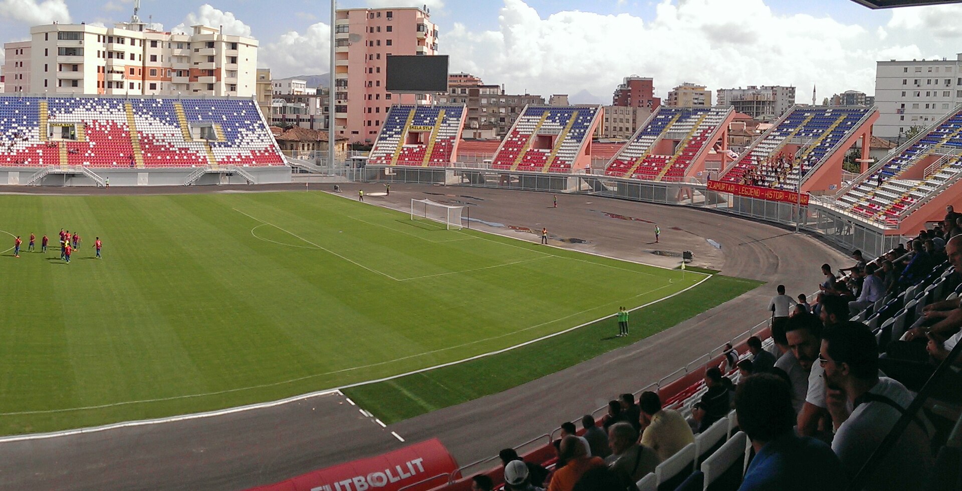 Vllaznia Shkoder playing against Flamurtari Vlore