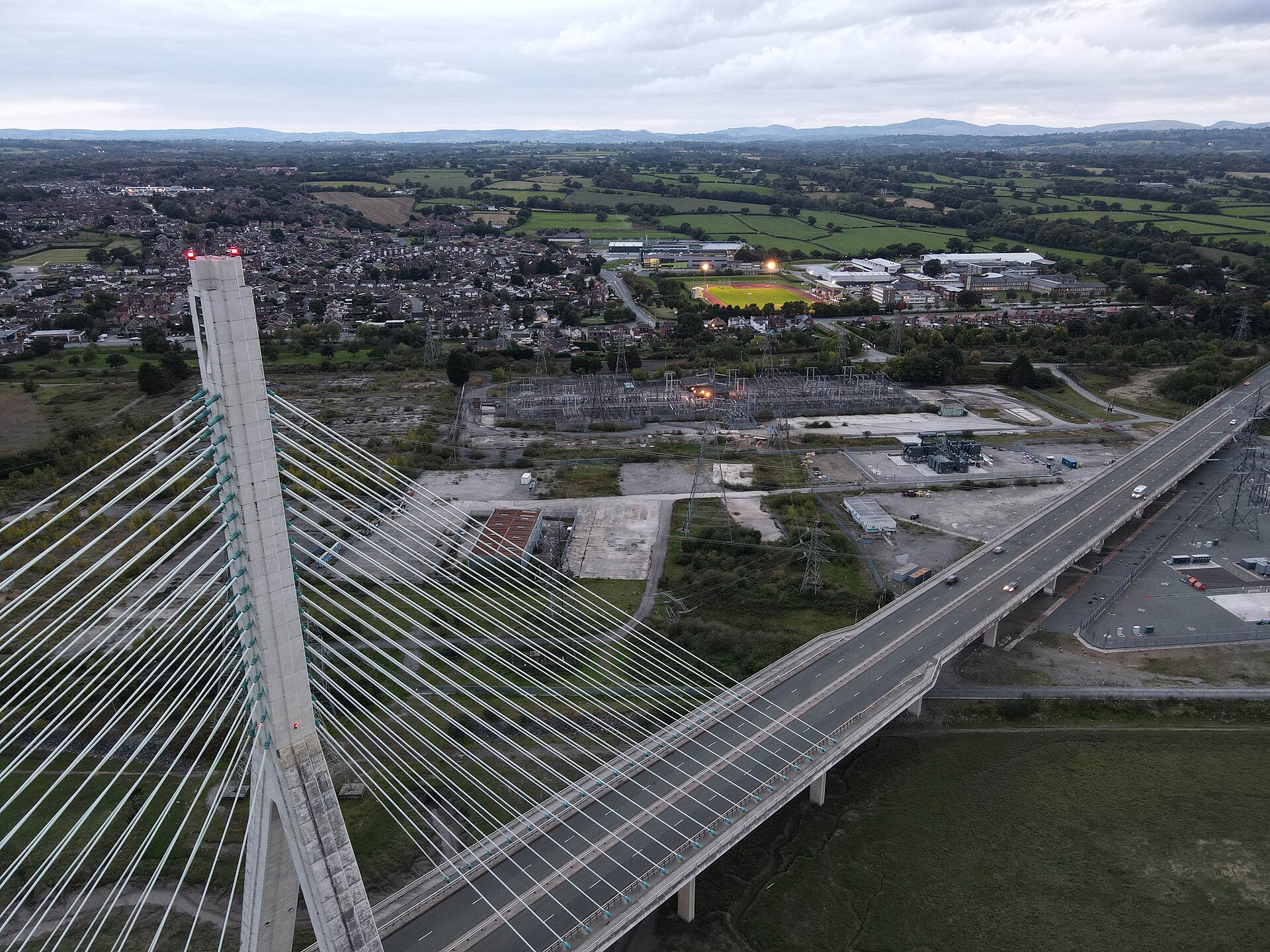 The Flintshire Bridge over the River Dee estuary