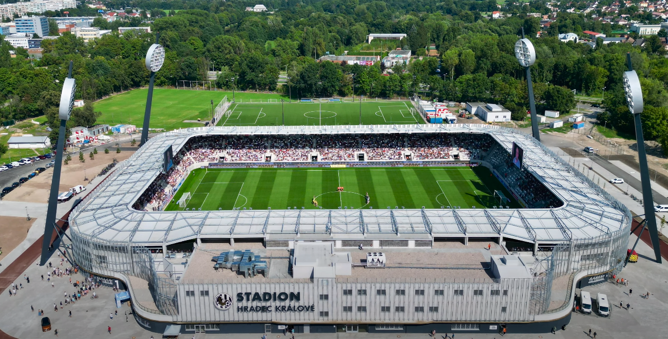 Football stadium of the FC Hradec Králové team
