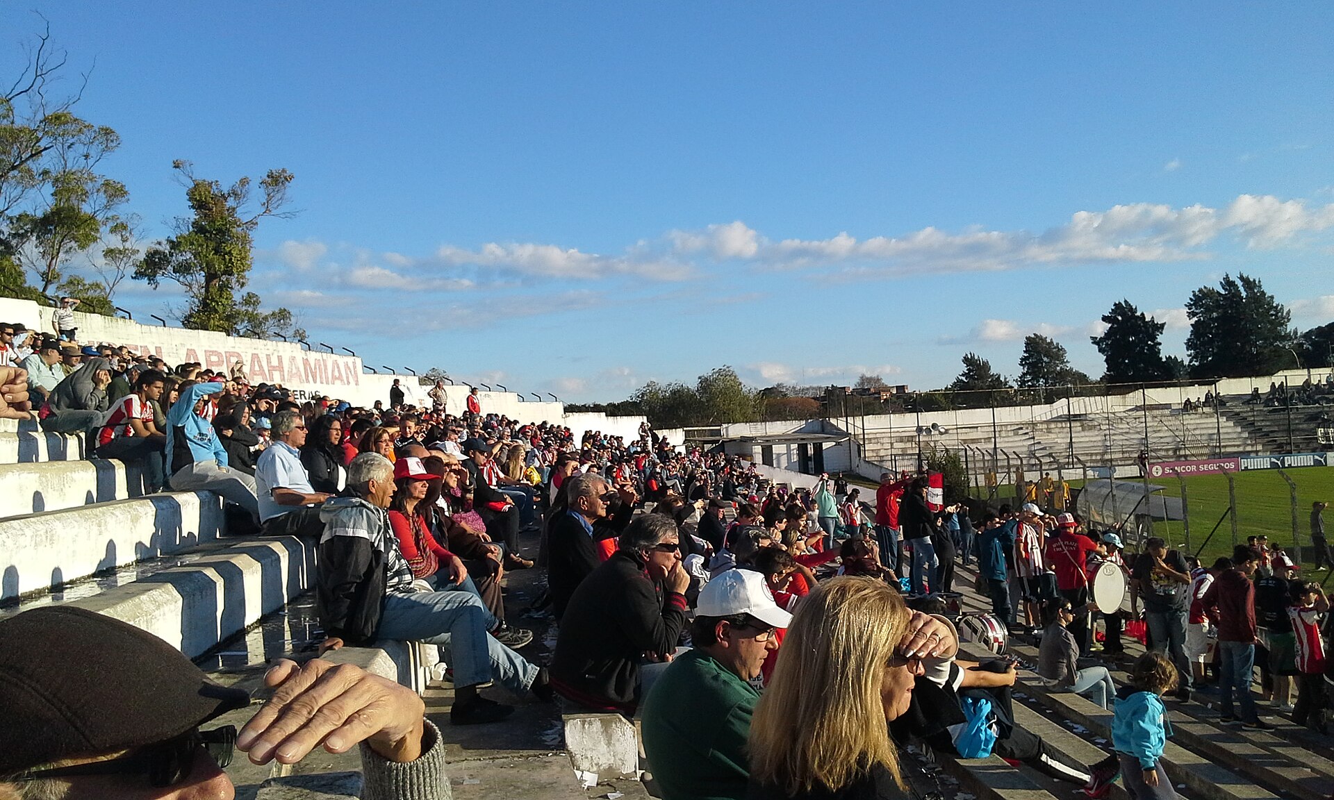 River Plate's supporters at Jardines del Hipódromo stadium.