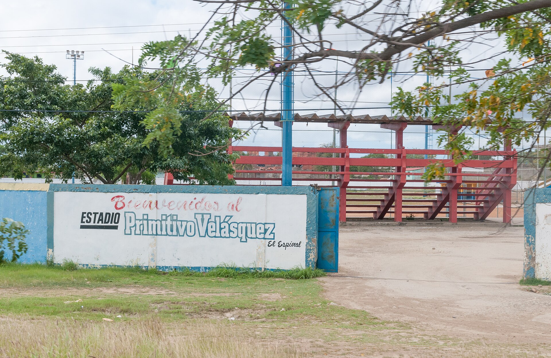 The entrance of the Primitivo Velásquez stadium at El Espinal. Margarita Island, Nueva Esparta, Venezuela.