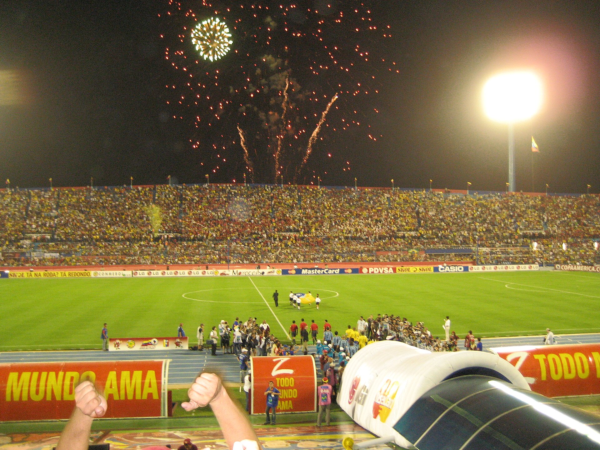 Estadio Pachencho Romero de Maracaibo, Estado Zulia, Venezuela. Partido Brasil vs. Uruguay, Copa América 2007 , Venezuela .