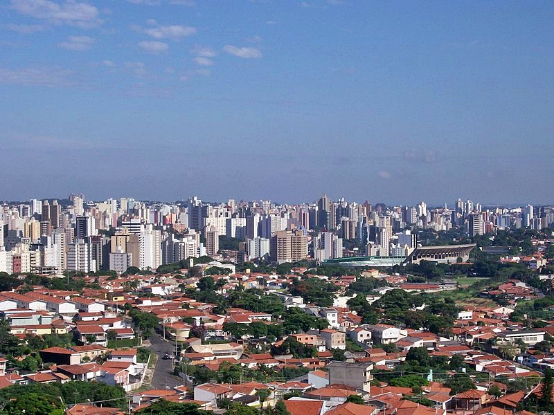 Elevated view from a building in Campinas, Brazil