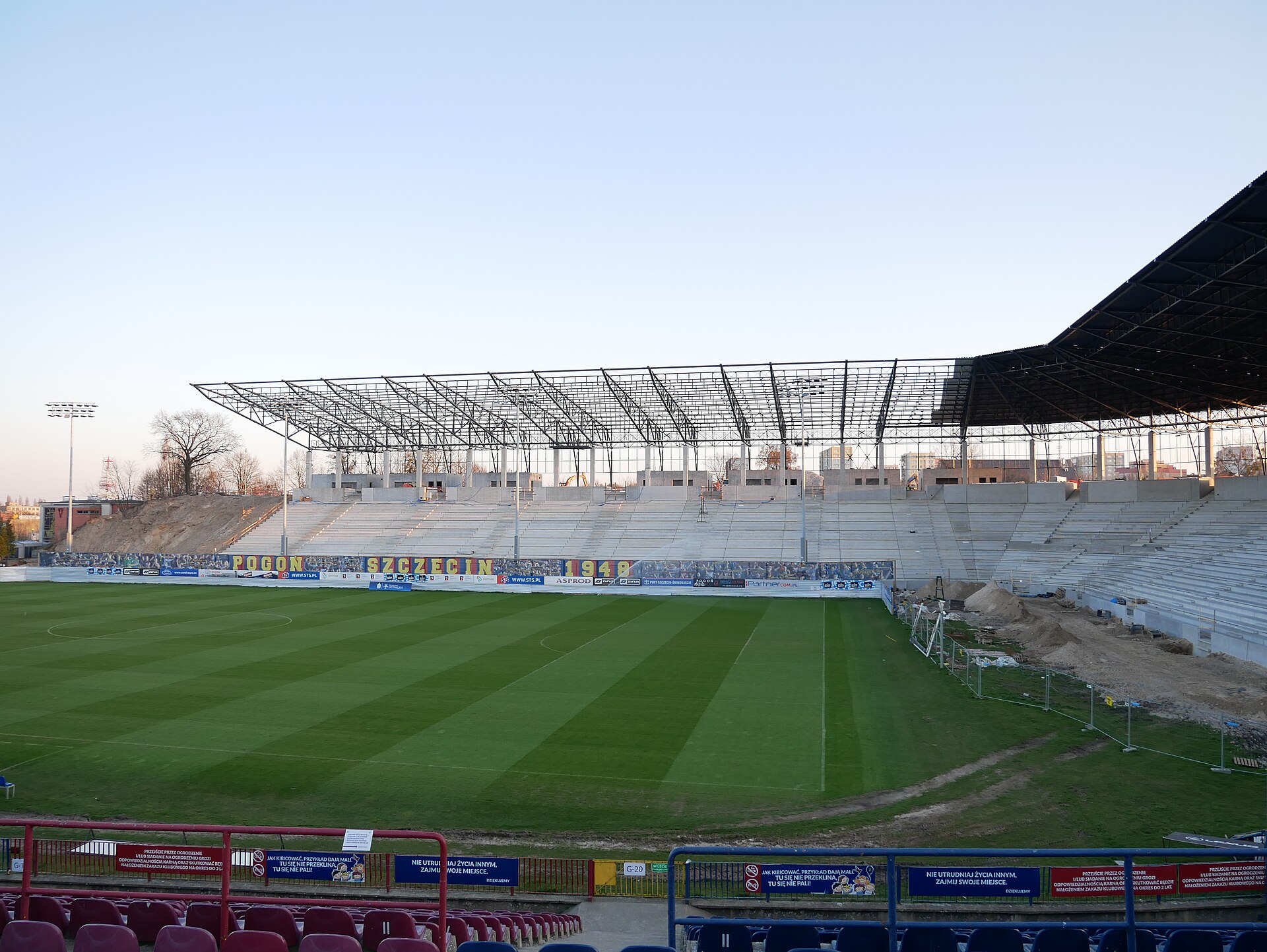 Przebudowa Stadionu Miejskiego w Szczecinie - stan na marzec 2020