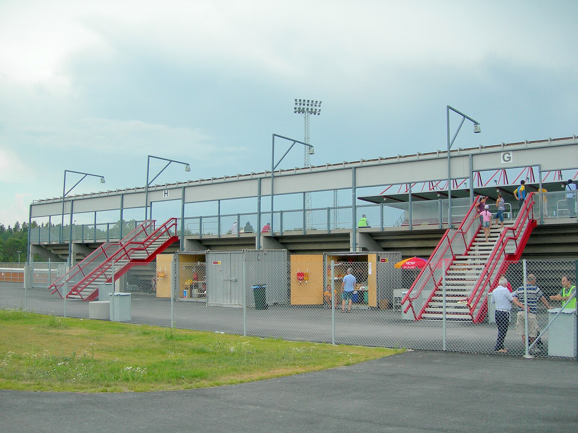 back straight in the Södertälje Fotbollsarena at the Superettan (second highest Swedish league) game between IF Brommapojkarna and Assyriska FF Södertälje on July 24, 2006 in front of 1449 spectators (0:1 thanks to a goal by Joakim Hagernäs in the 60th minute)