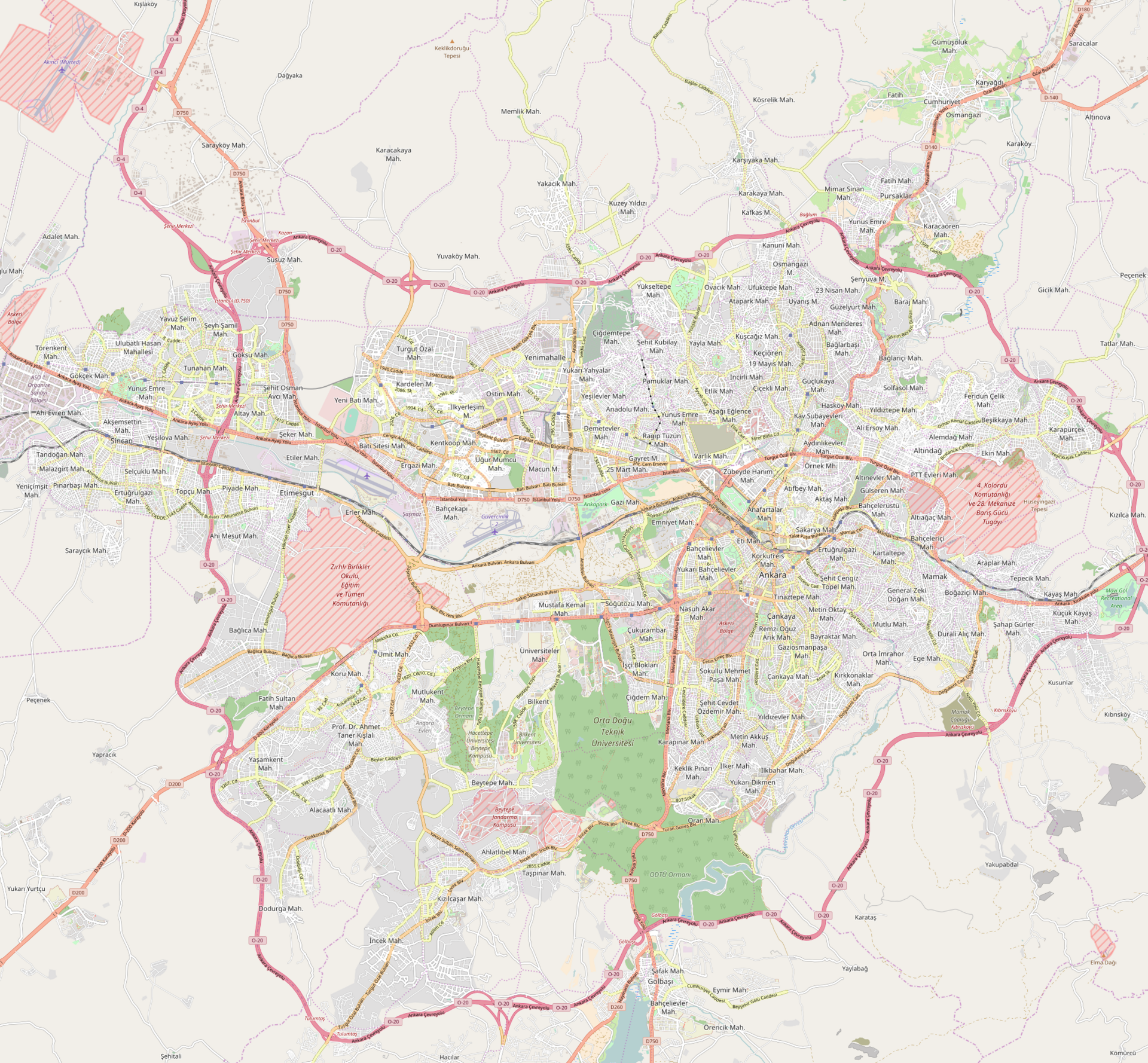 OpenStreetMap - Map of Ankara