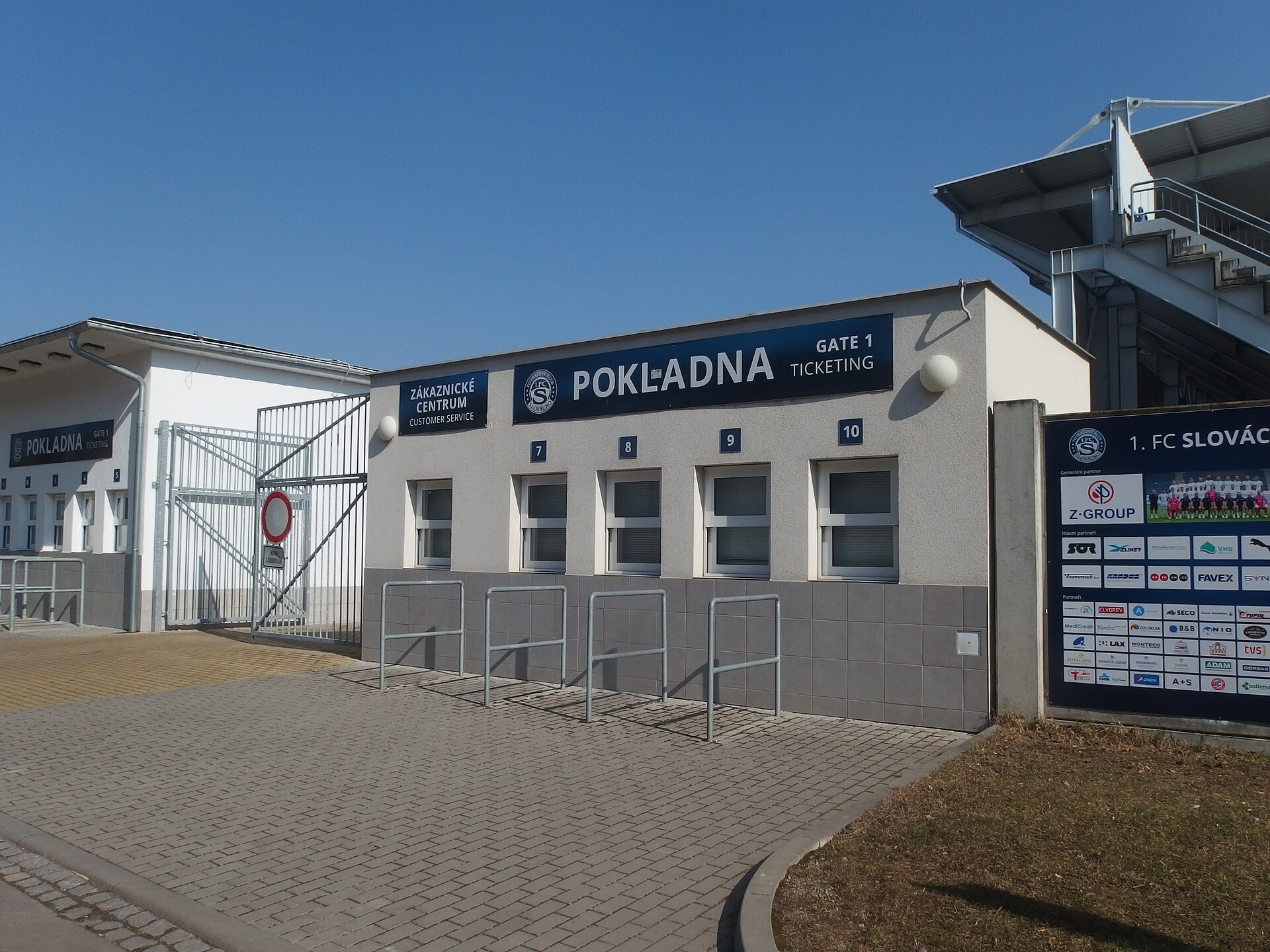 Uherské Hradiště, Czechia. Municipal stadium, home ground of the 1. FC Slovácko.